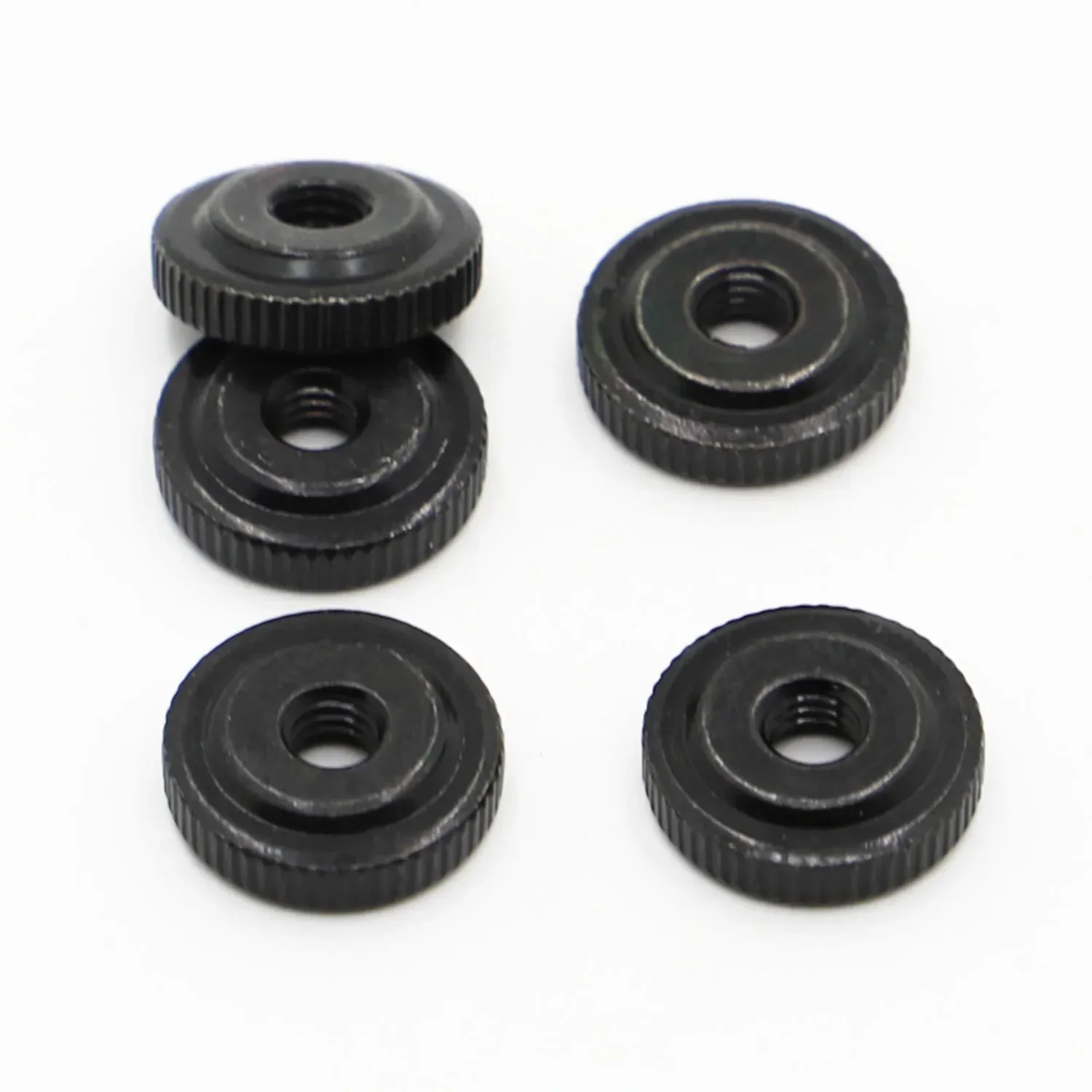 Black Carbon Steel Small Step Hand Tighten Nuts M3 M4 M5 M6 M8 M10 Knurled Thumb Nuts GB807 DIN467