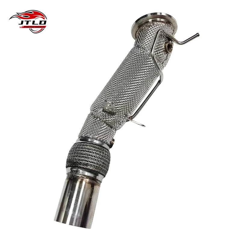 JTLD Heat Shield 1.5mm Exhaust Straight Pipe Stainless Downpipe For BMW G30/G20/F32 B48 With OPF 2019+
