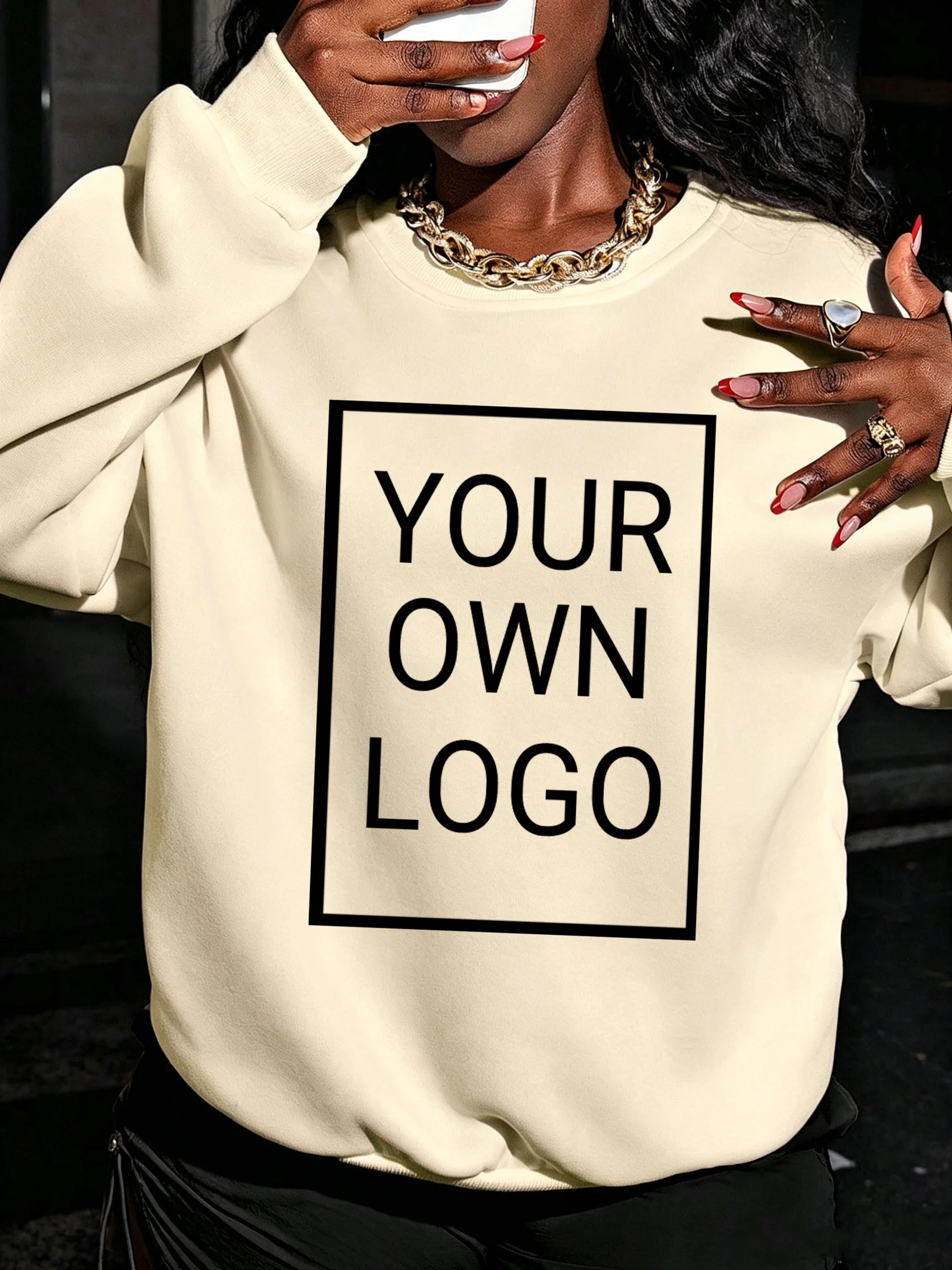 Winter Clothing Logos - Customized Picture Logo Women Sweatshirts Loose