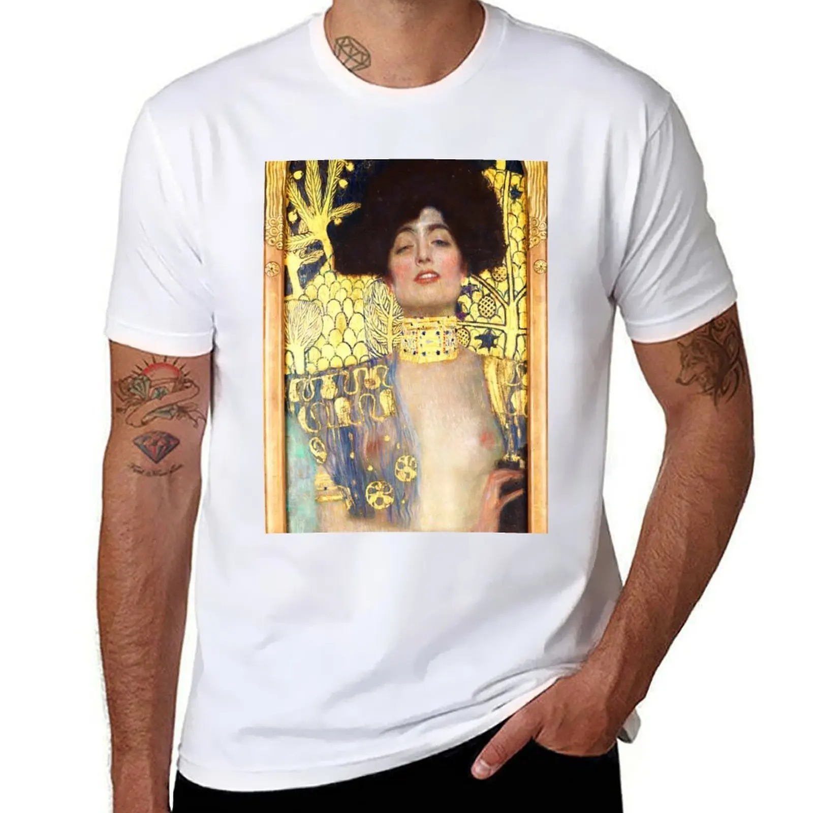

HD. Judith I, by Gustav Klimt. HIGH DEFINITION T-Shirt graphic t shirts for man cotton t shirts high quality T-Shirt