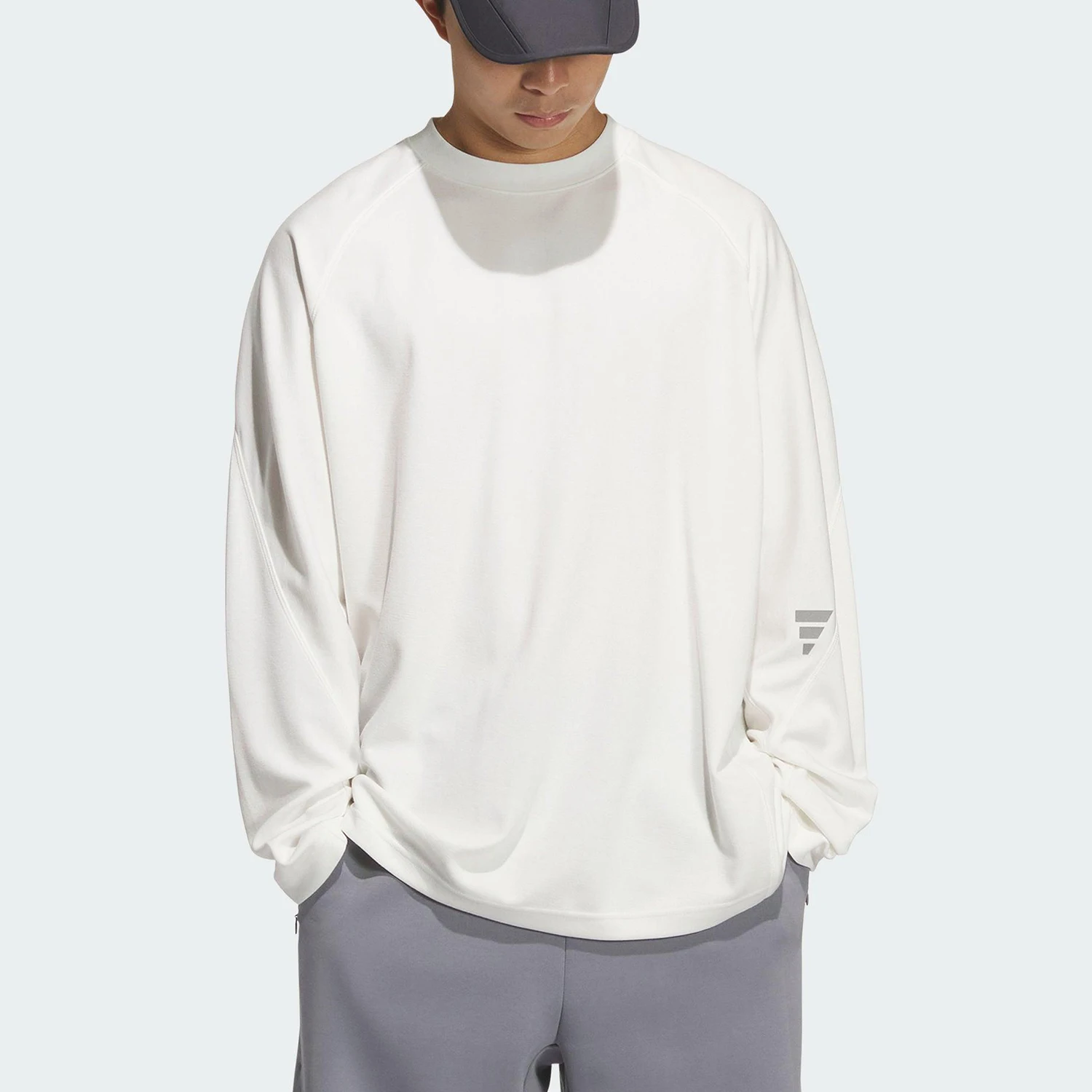 

Мужская мягкая удобная повседневная спортивная футболка с длинными рукавами Adidas Originals для весны и осени KC0153