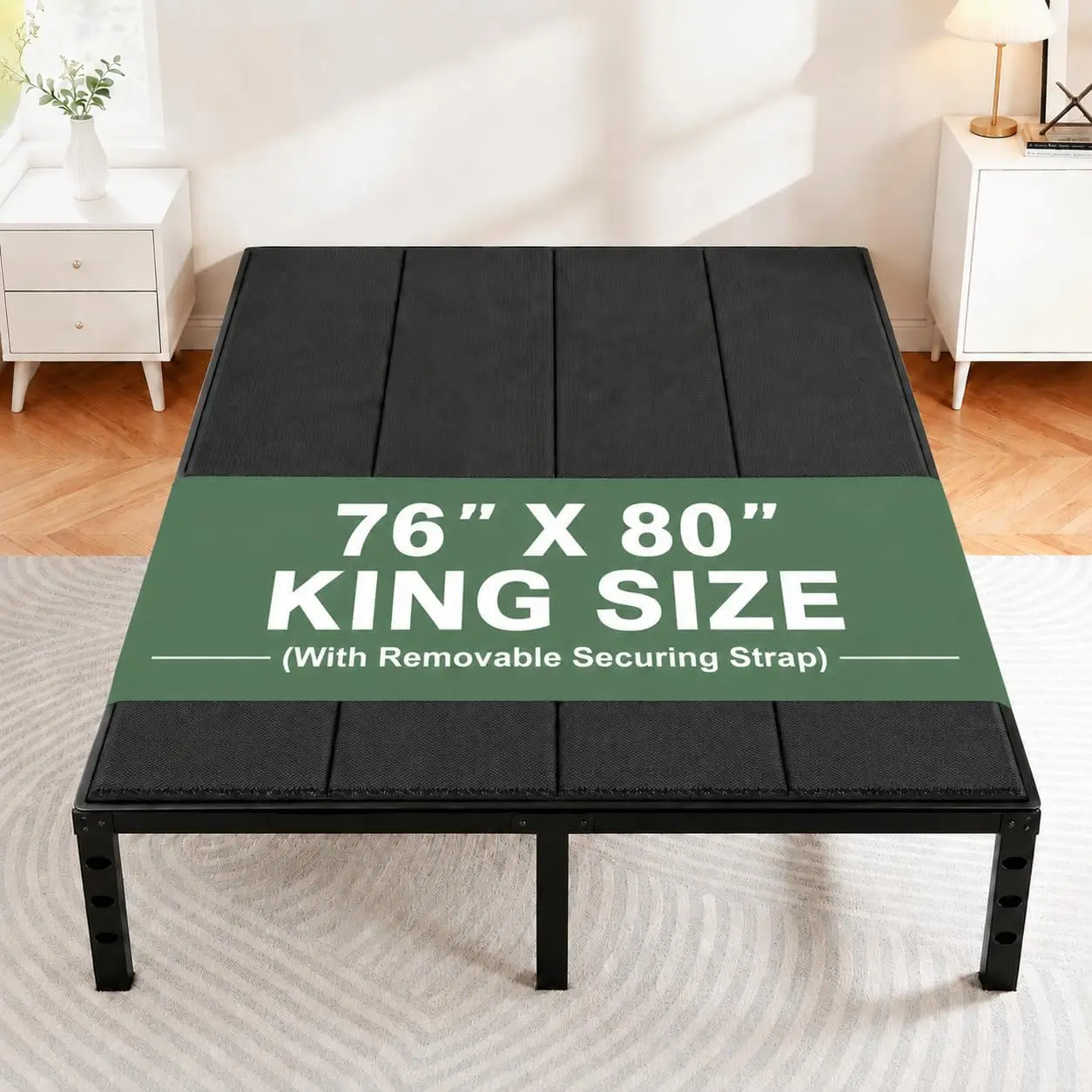 King Size Bunkie Board, 76 x 80 Inches, 10 mm H-Strength Ribbed Bed Boards