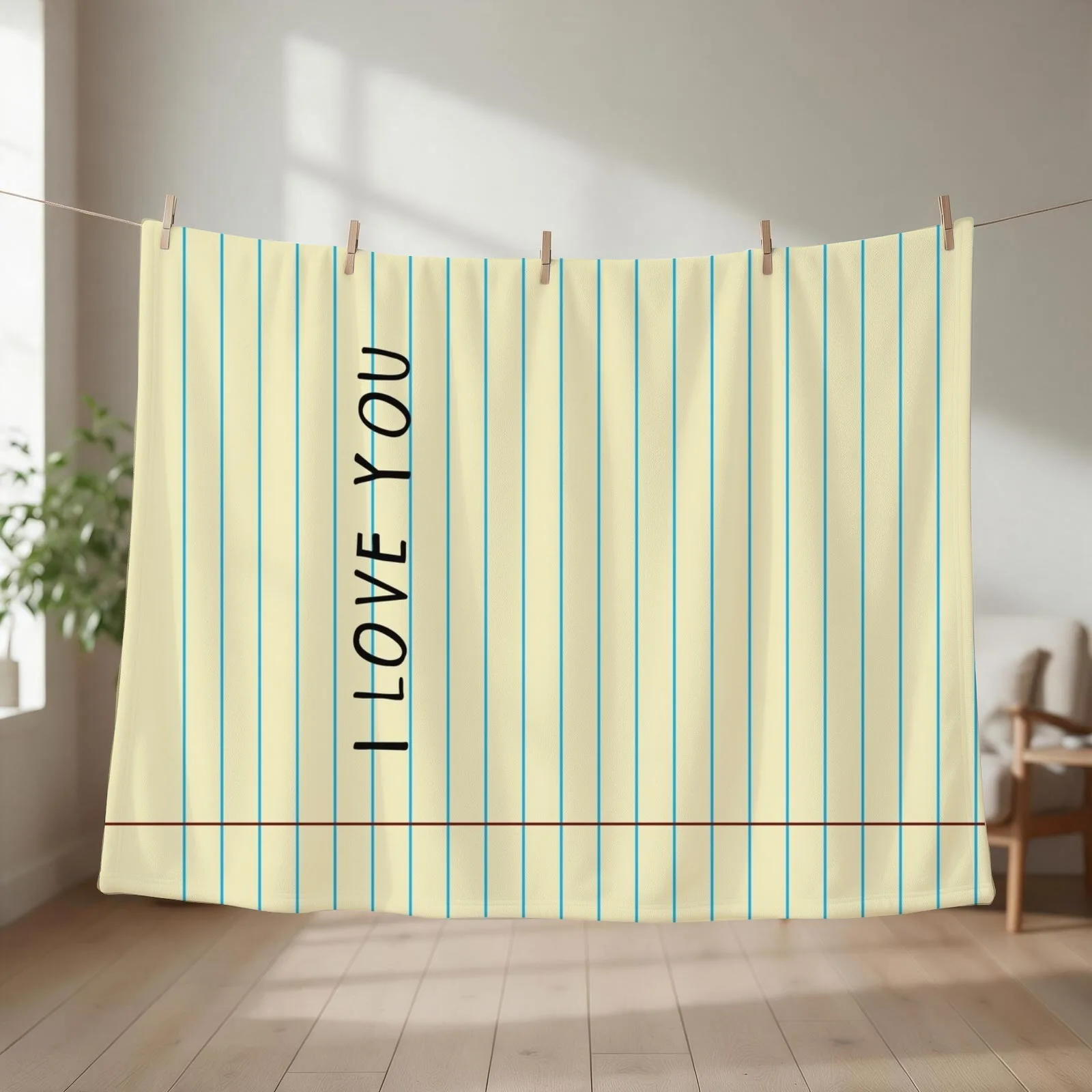 I Love You Looseleaf Notebook Blanket Throw Blanket couch cozy soft plush fuzzy picnic outdoor blanket
