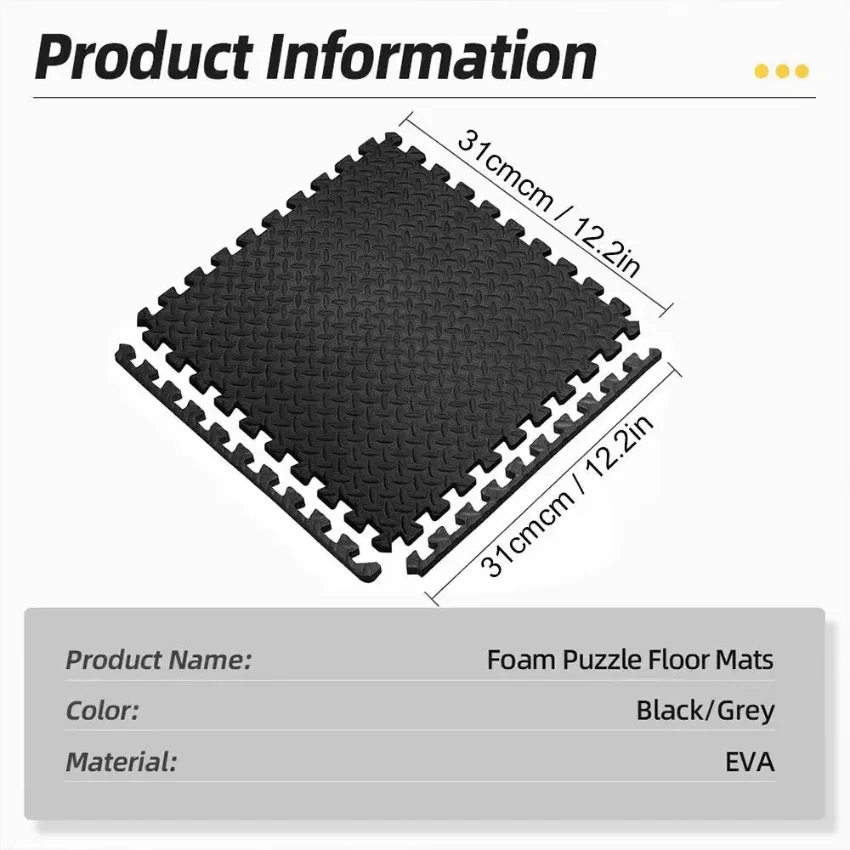 Comfortable Ideal for Gym Floors Treadmills Tatami Mats Weight Rooms Floor Protection Mats Removable Pool Floors and Pilates - M