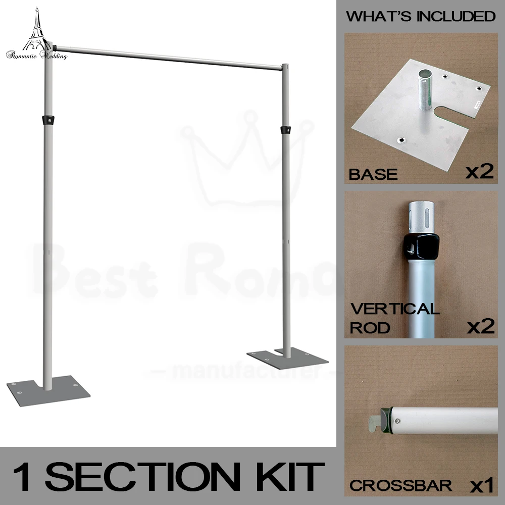 Wedding background shelf telescopic decorative arch props cloth curtain curtain frame wedding stage frame KT board bracket rod