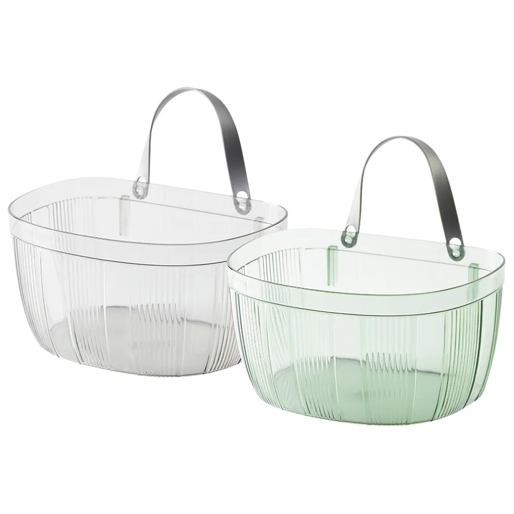 

2pcs Household Toiletries Basket Bathroom Hanging Basket Kitchen Storage Supplies hanging storage rack