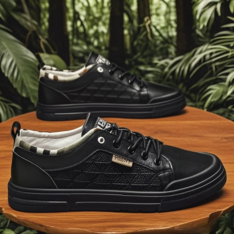 

Luxury Brand Mens Casual Footwear Men Formal Business Leather Shoes High Quality Male Walking Shoes Lace Up Men's Skate Flats