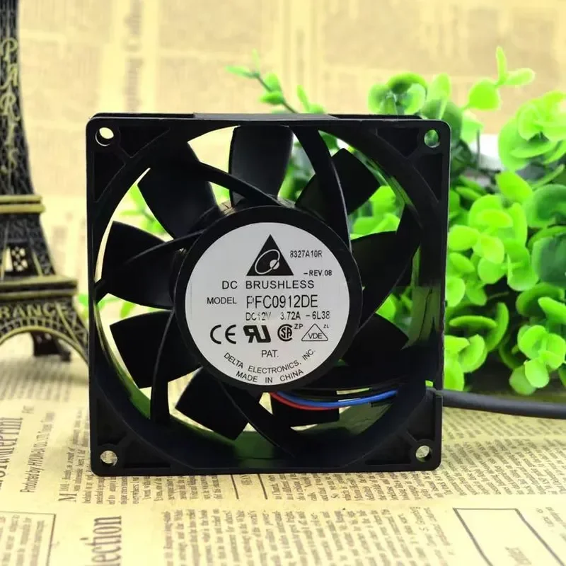 for Delta PFC0912DE 9038 12V 4.32A 9cm High Speed Cooling Fan for Server Motorcycle Atomizer Violent Air Blower