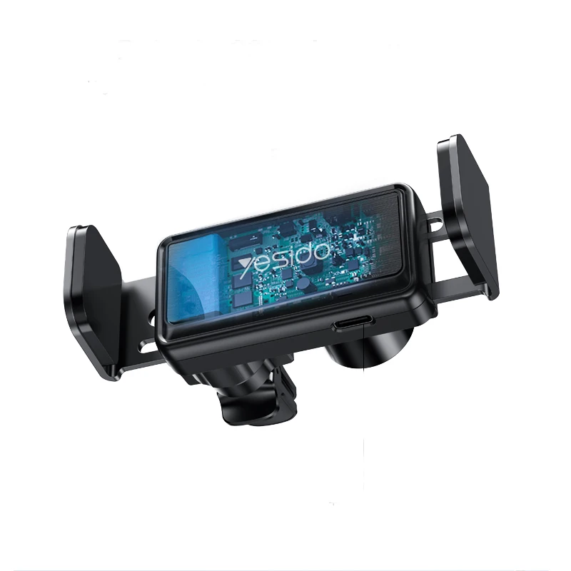 

YESIDO New Design Electronic Clamp Arm Smart One Button Control for Car Mobile Phone Holder