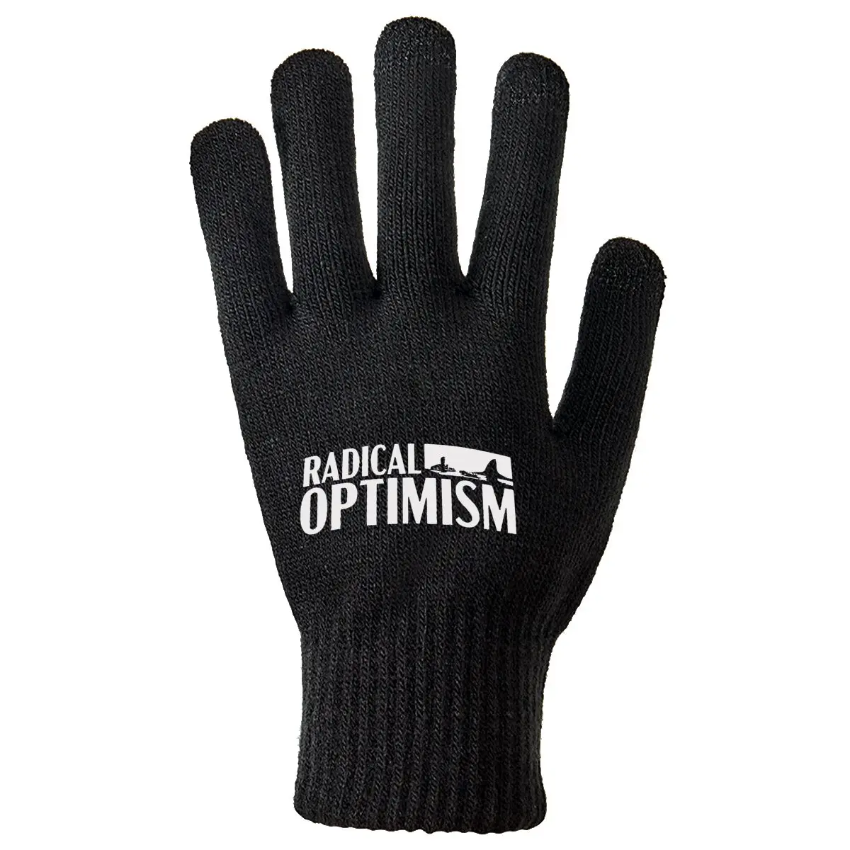 Radical Optimism Slogan Outdoor Cycling Gloves Warm Anti-Slip for Winter Rides