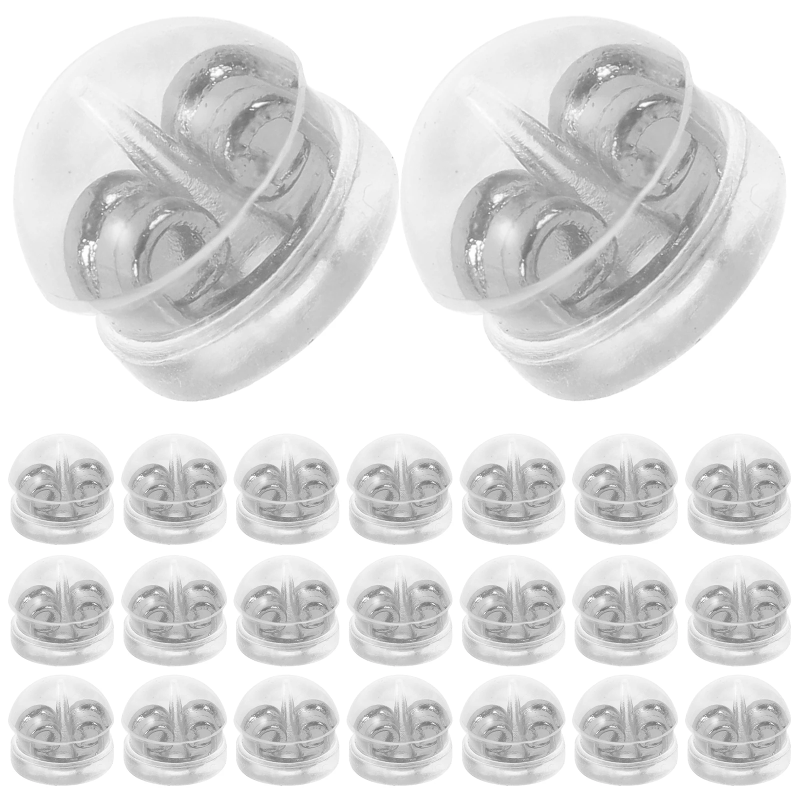

Platinum Earrings for Studs Small Flat Heavy Backing Locking Jewelry