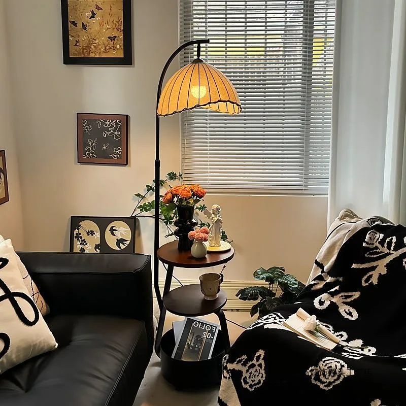 Retro Art Floor Lamp for Living Room Sofa Side and Coffee Table Mid Century Style Bedroom Bedside Table Multi Purpose Ambient