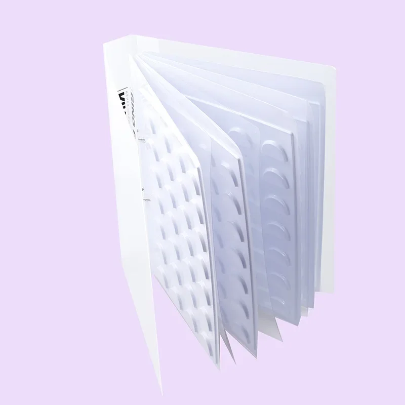 70 Pairs Eyelash Display Card Sample Book White 3D Eyelashes Storage Book False Eyelash Sample Catalogue