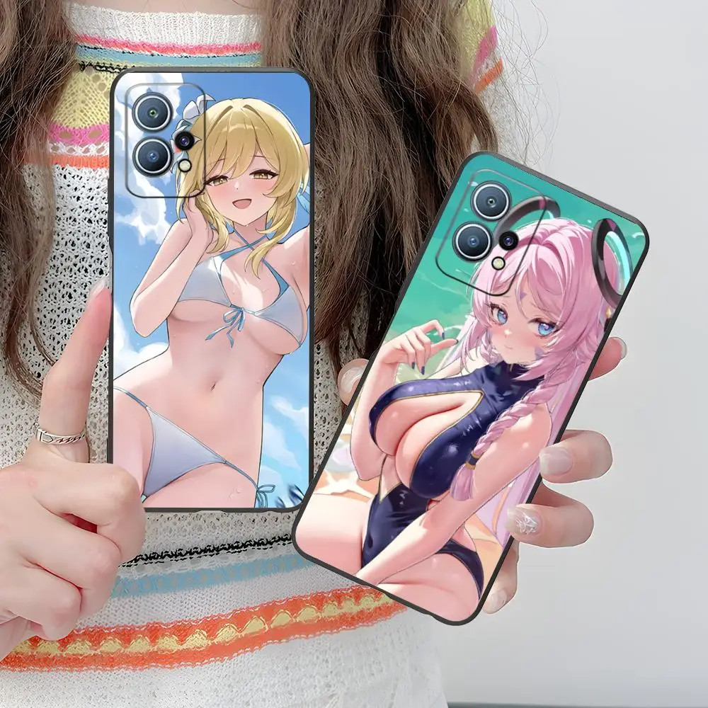Casing Ponsel Genshin Impact Ecchi untuk Huawei P60 P50 P40 P30 P20 P10 P9 P8 Pro Lite Plus Penutup Pelindung Warna Ponsel Pintar