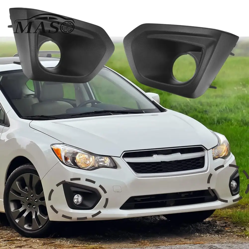 For Subaru Impreza 2012 2013 2014 Pair Fog Lamp Cover Grill Bezel Headlight Front Bumper Fog Light Cover Trim Car Accessories