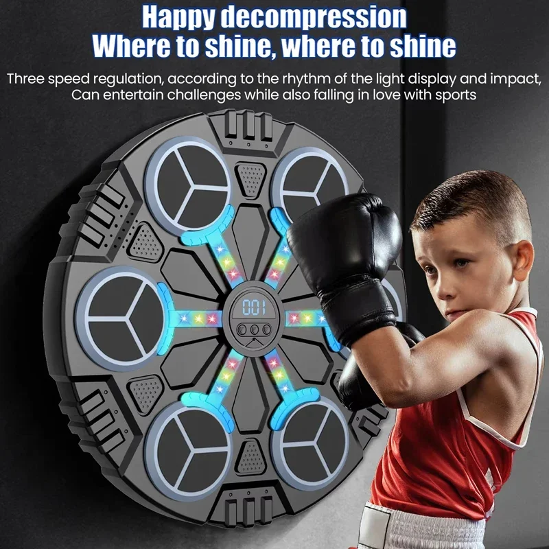 اتصال بلوتوث ذكي آلة الملاكمة الموسيقية الحد من الضوضاء الحائط الملاكمة الهدف الإلكتروني 3 تعديل السرعة