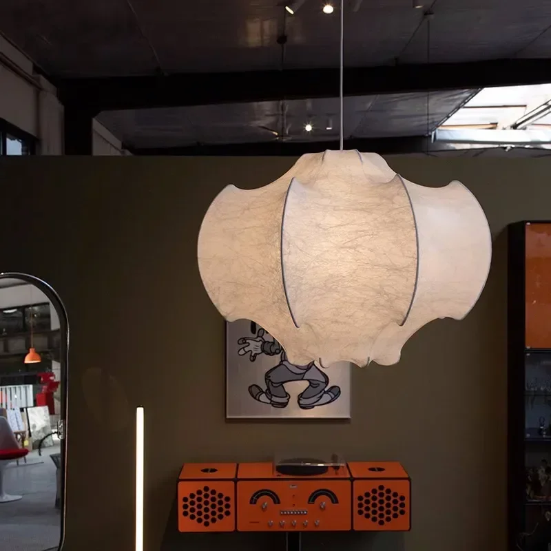 

Japanese Wabi Sabi Pendant Lamps Silk Hanging Chandelier Loft Living Room Bedroom Teahouse Restaurant Home Decorations Luminaire