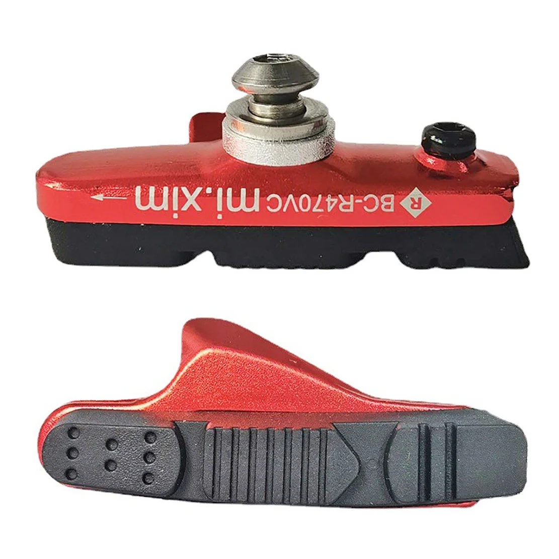 Mi.Xim Bike Brake Pad C Brake-Rubber Aluminum Alloy Brake Pad Road Bike Brake Pad Replacement Red