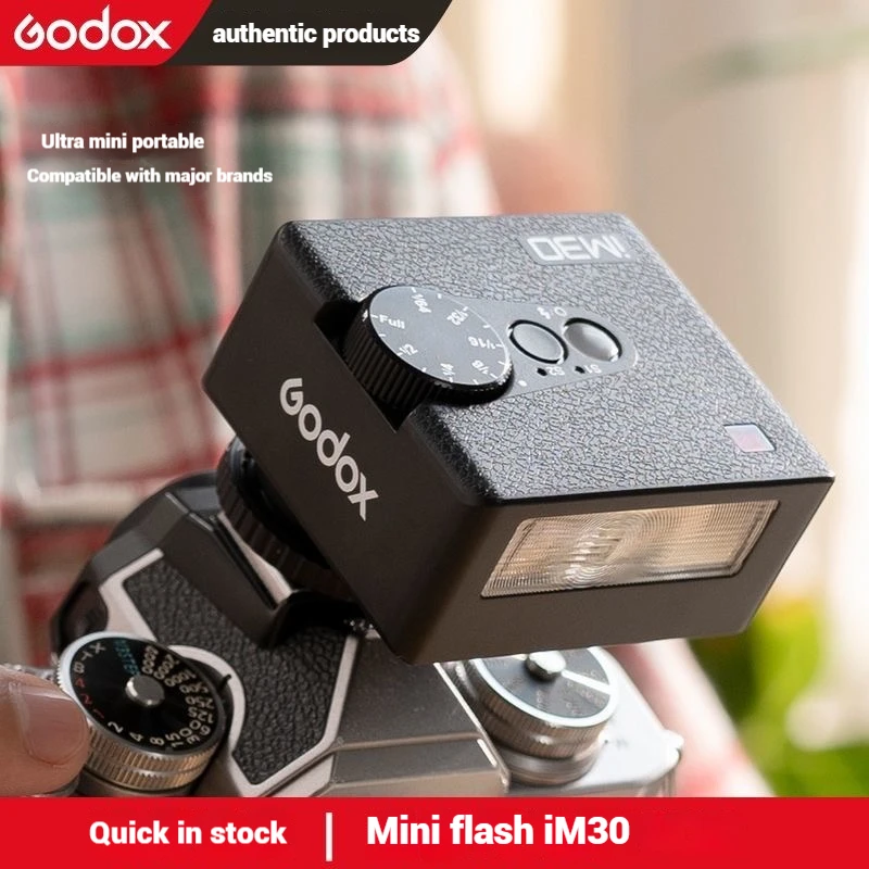 Godox iM30 Mini Portable Flash for Various Camera Models Output Levels 1/64 to Full for Godox iFlash Camera Outdoor