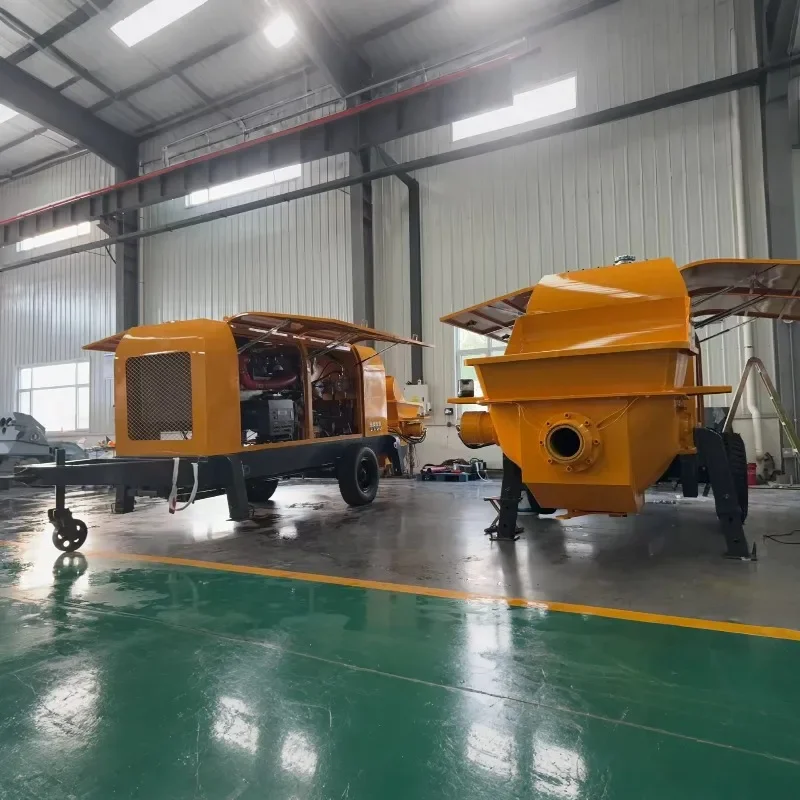 HBT30 Diesel Concrete Trailer Pump 30m³/h High Pressure Concrete Pump for Small Construction