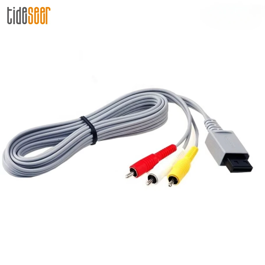 20pcs 1.8m HDTV Audio Video AV Composite Cable Component 3 RCA Cord for Nintendo Wii Game Console