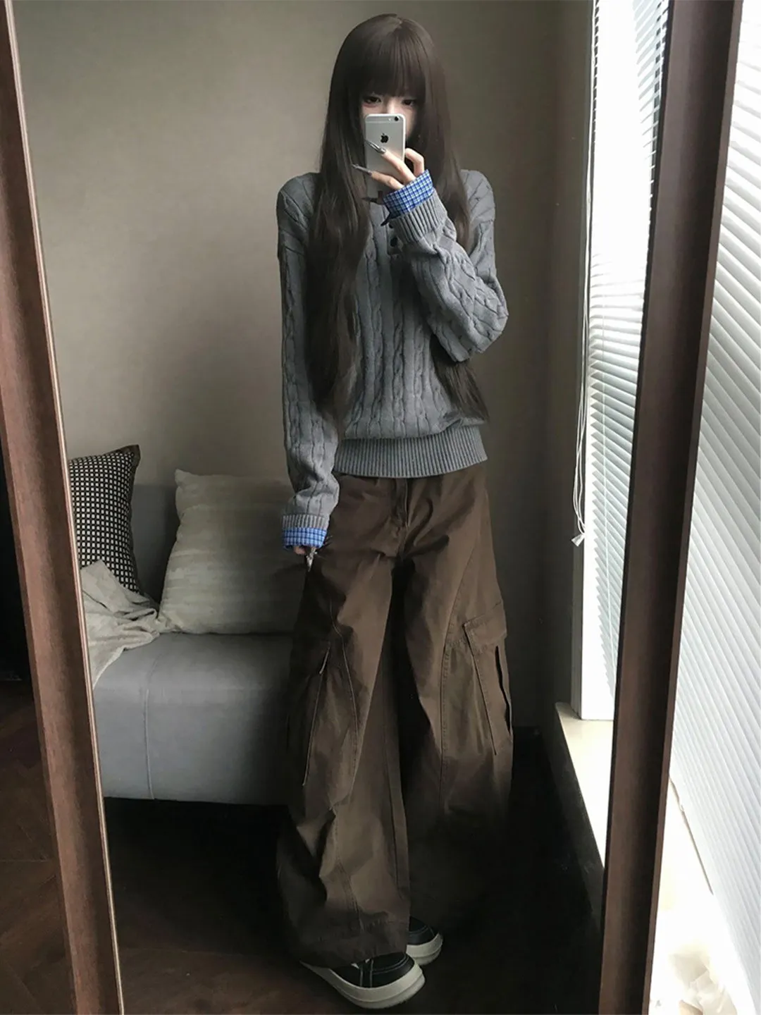 

Брюки Cleanfit Brown Knife: широкие рабочие брюки унисекс, весенние, в американском ретро-стиле, прямые, слегка расклешенные джинсы, повседневные брюки