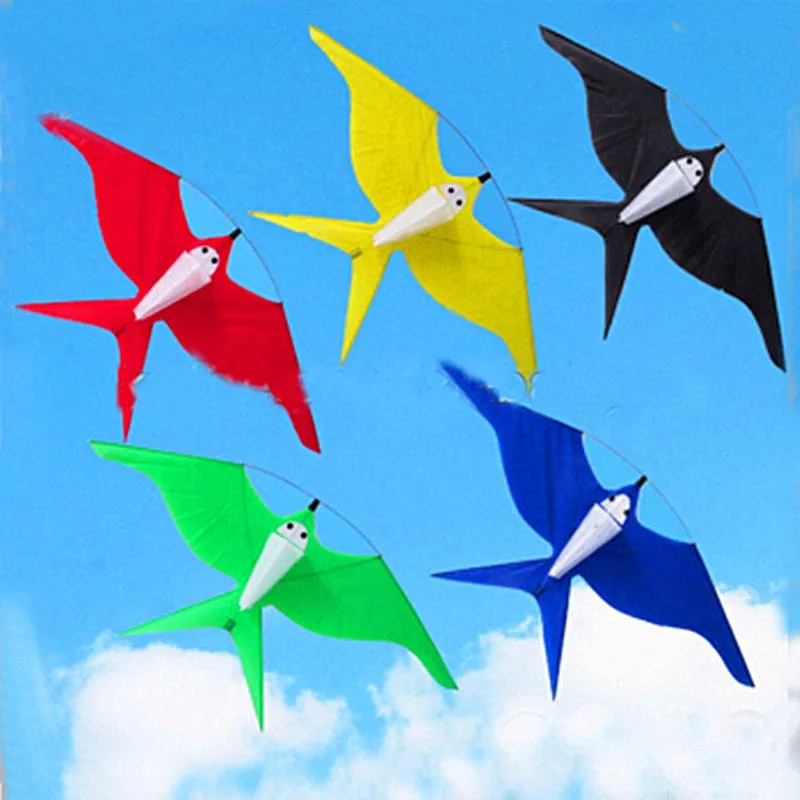 free shipping fox kite flying swallow kite toys for children outdoor games papalotes wind kites inflatable play kite string fun