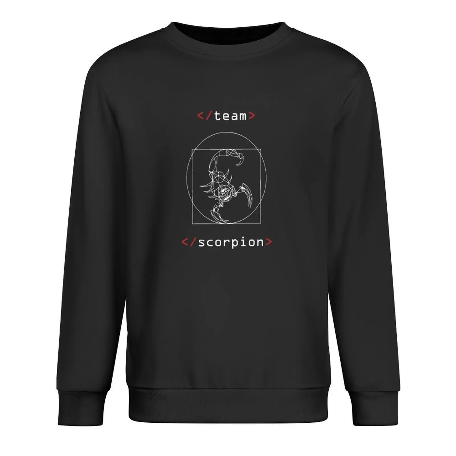

Team Scorpion Art Vitruvian Scorpion Pullover autumn clothes korean clothes anime clothing men's coat sweatshirts for men