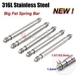 316L Stainless Steel Big Fat Watch Band Spring Bars  Watch Repair Tool Metal Steel Spring Pin Link Pins  2.0mm 1.8mm 1.5mm