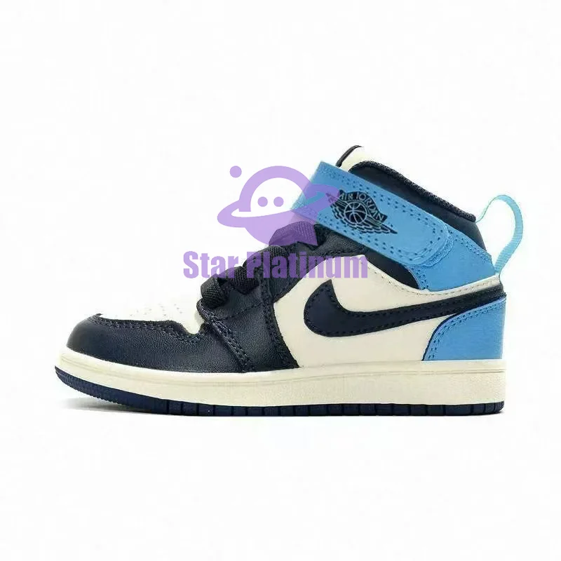 Nike Air Jordan 1 Boy and Girl Kids Shoes Pile Children's Shoes Kids Sneaker Shoes Wear-resistant and Lightweight