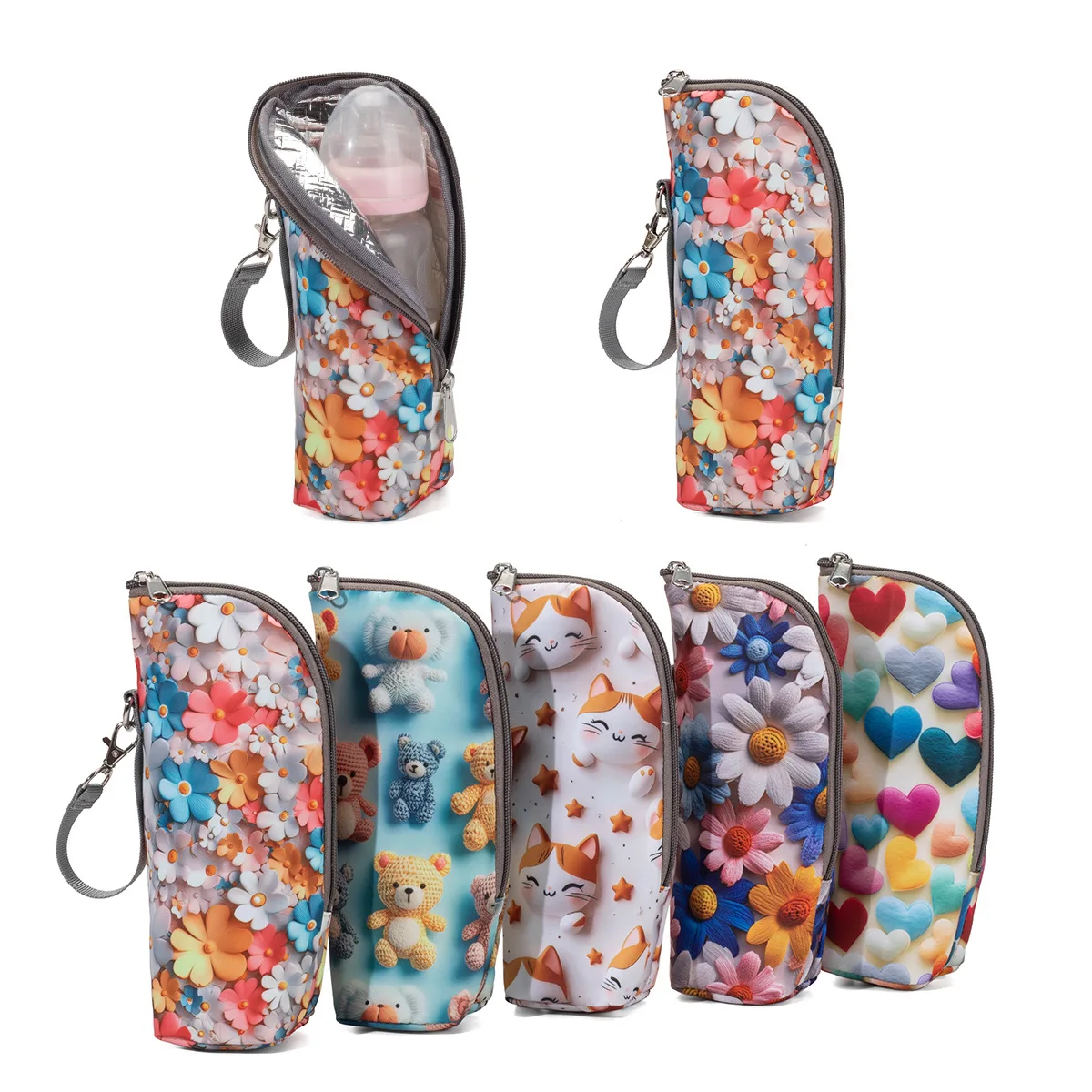 New Pattern Fashion Convenient Baby Bottle Insulation Bag Warmer Bag Baby Feeding Bottle Insulation Device Mommy Bag Accessories