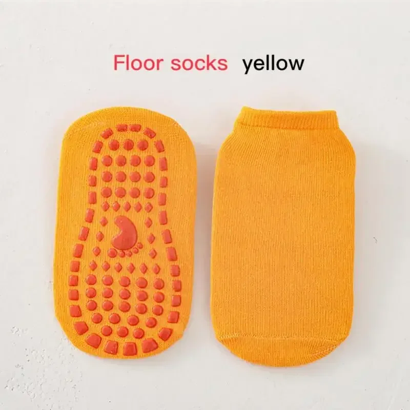 Kids Adults Anti-Slip Socks Parent-Child Trampoline Sock Cotton Socks Elasticity Sports Boys Girls Outside Children Sock 7Colors