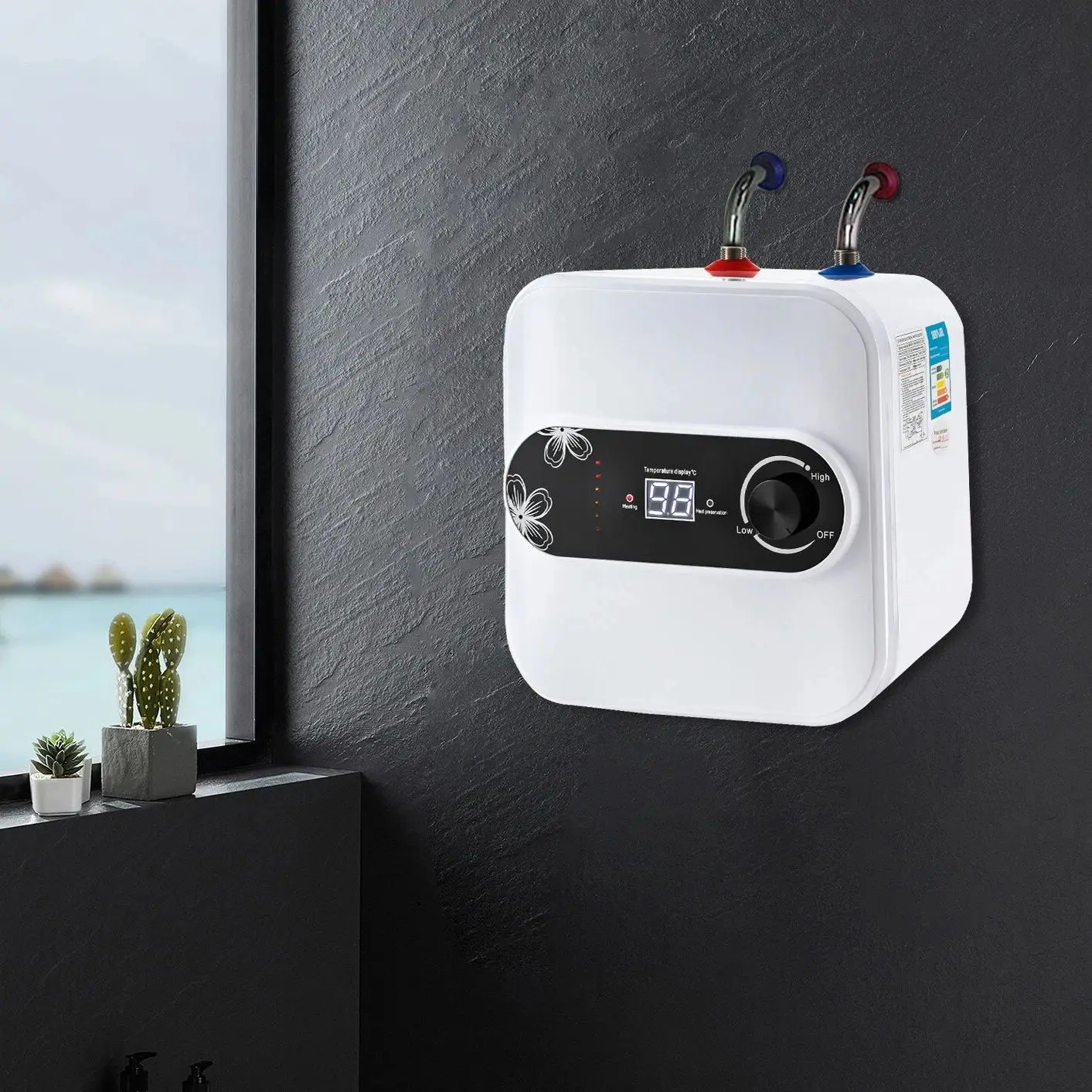 

Compact 1.5KW Electric Water Heater – Mini-Tank Under Sink Heater for RV Trailer Kitchen