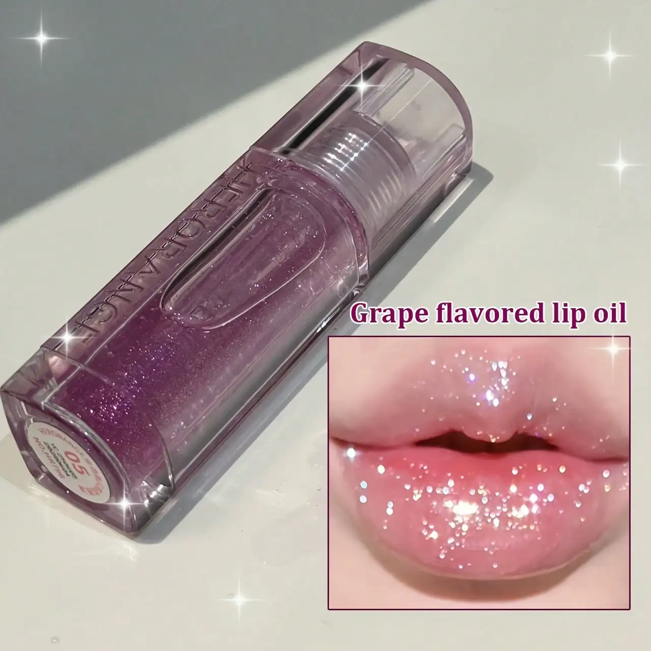 Herorange Sparkling Tinted Lip Oil Moisturizing Subtle Shimmer Plump Glossy Lips Long Lasting Non Sticky Daily Makeup view 2