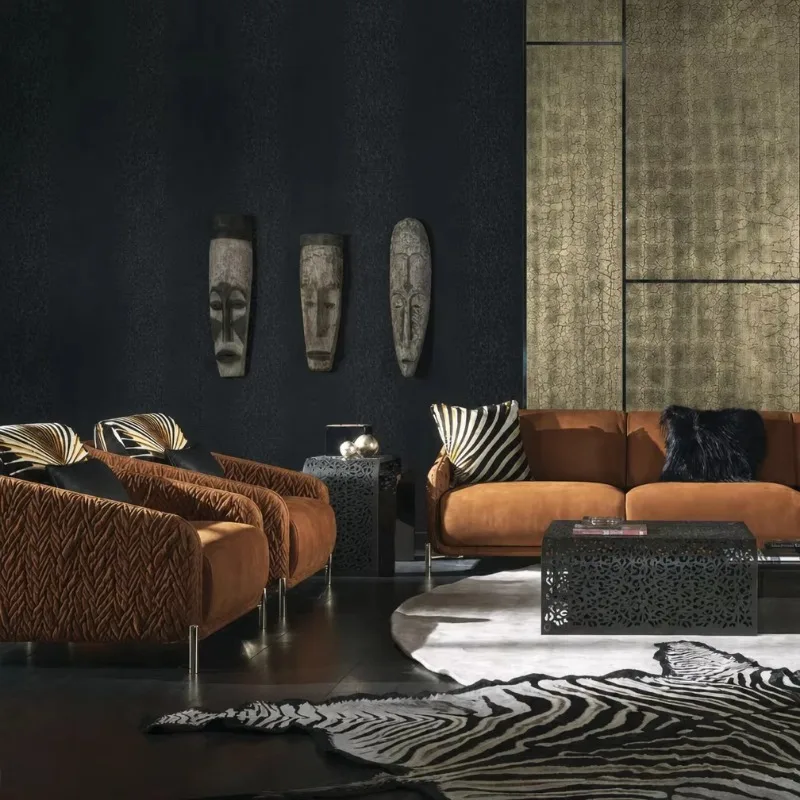 Modern design leather velvet stitching hotel salon casual furniture single armchair