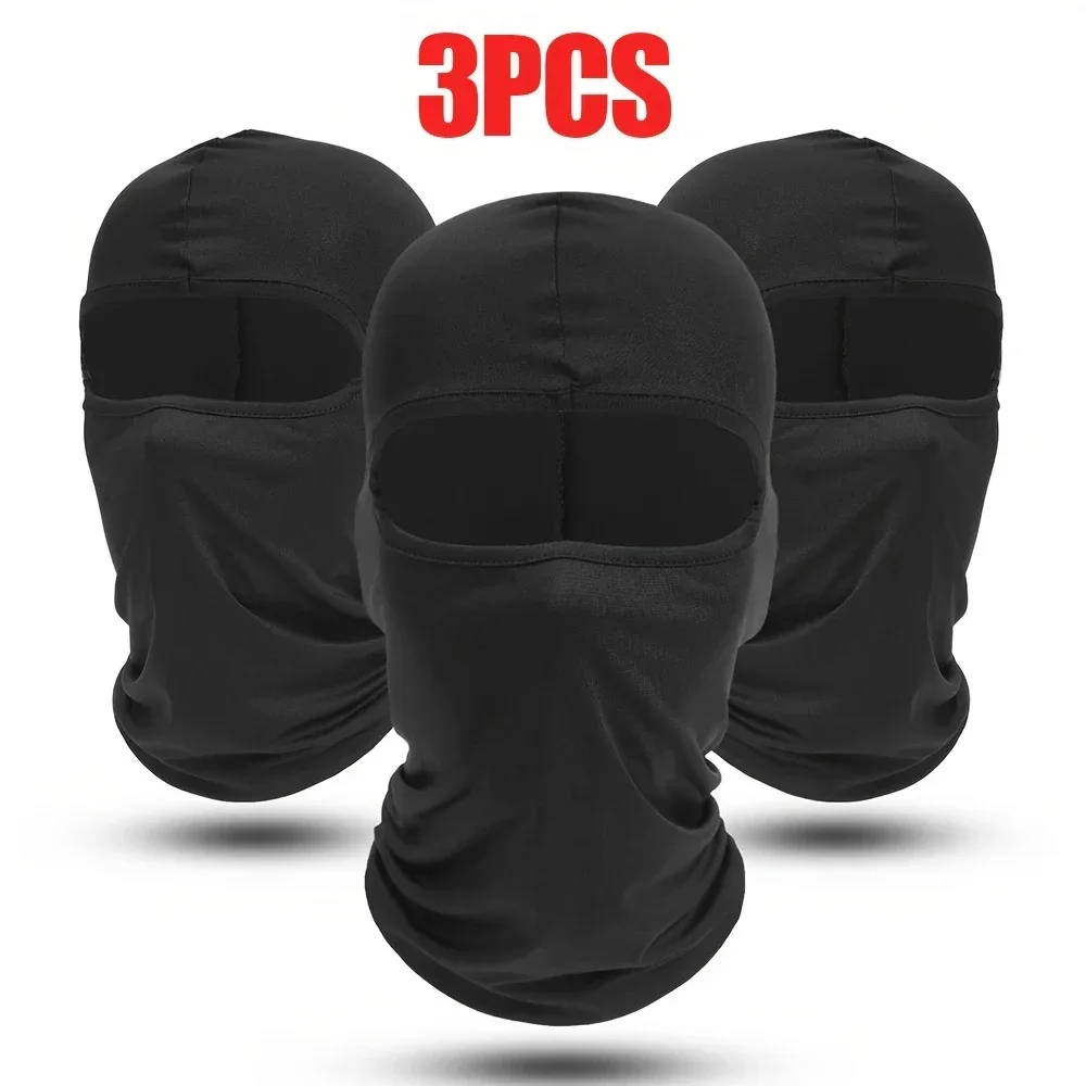 

3 Pieces Quick-dry Balaclava: Full Face Sports Mask, Soft Breathable, Cycling Helmet Liner, for Running Hiking Fishing