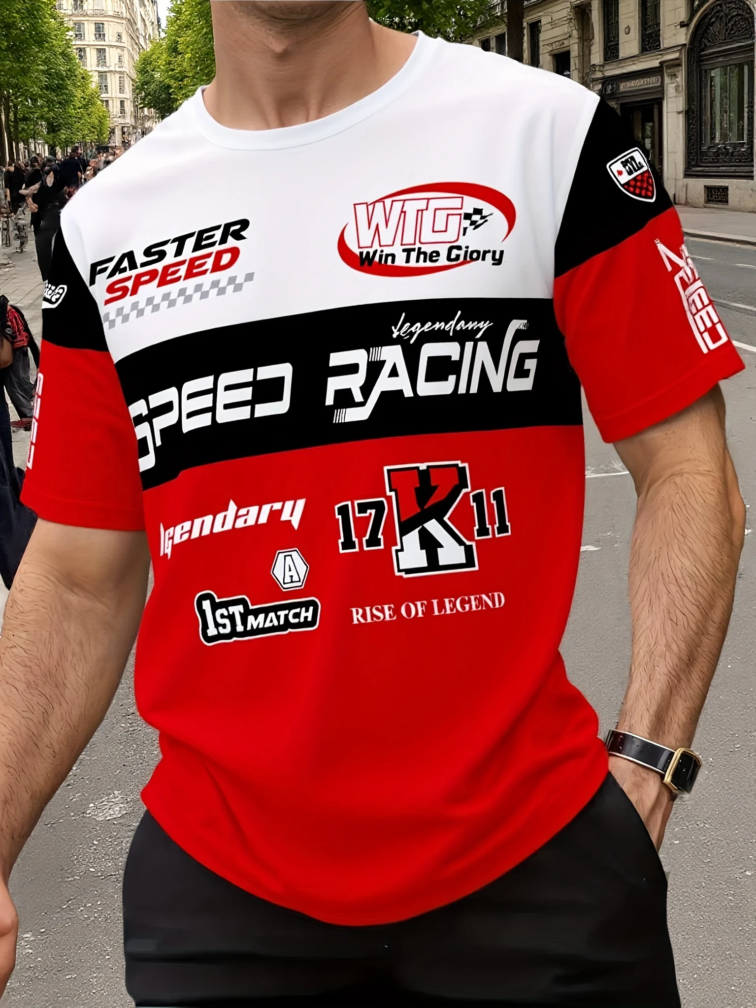 

2025 Новая мужская модная ретро спортивная уличная быстросохнущая дышащая футболка с короткими рукавами и принтом для фитнеса и тренировок