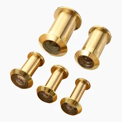 Pure Copper Anti-theft Door Cat Eye Door Mirror HD Glass Lens Wide Angle Anti-pry Hotel Door Copper Material Sheep Eye Wholesale