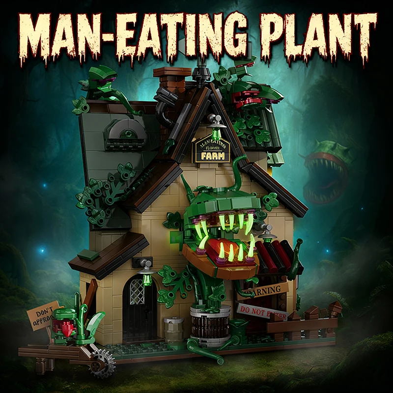 

Новый конструктор «Дом, где люди едят растения» (DIY) — волшебный дом, MOC-модель, игрушки для взрослых и детей, подарки, наборы кирпичиков, украшение, 1000+ деталей