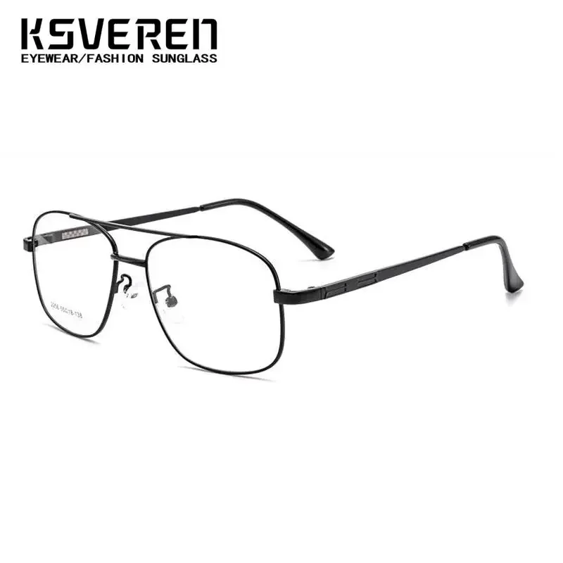 KSVEREN Square Anti Blue Blocking 독서 안경 더블 브리지 광학 처방 안경 클래식 대형 프레임 안경 프레임