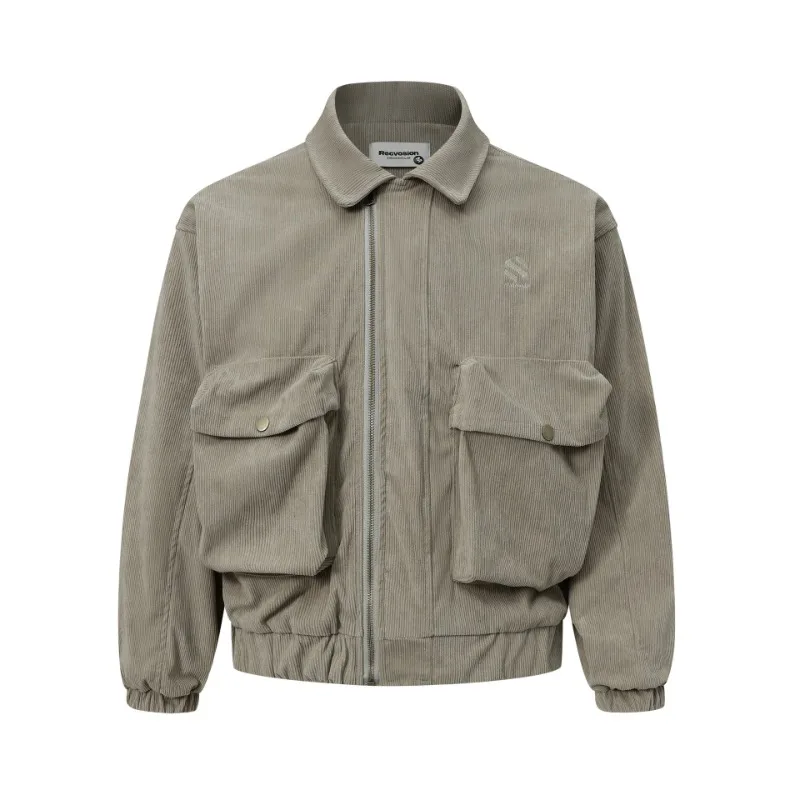 Fall 2024 New American Street Fashion Corduroy Three-Dimensional Pocket Jacket for Men