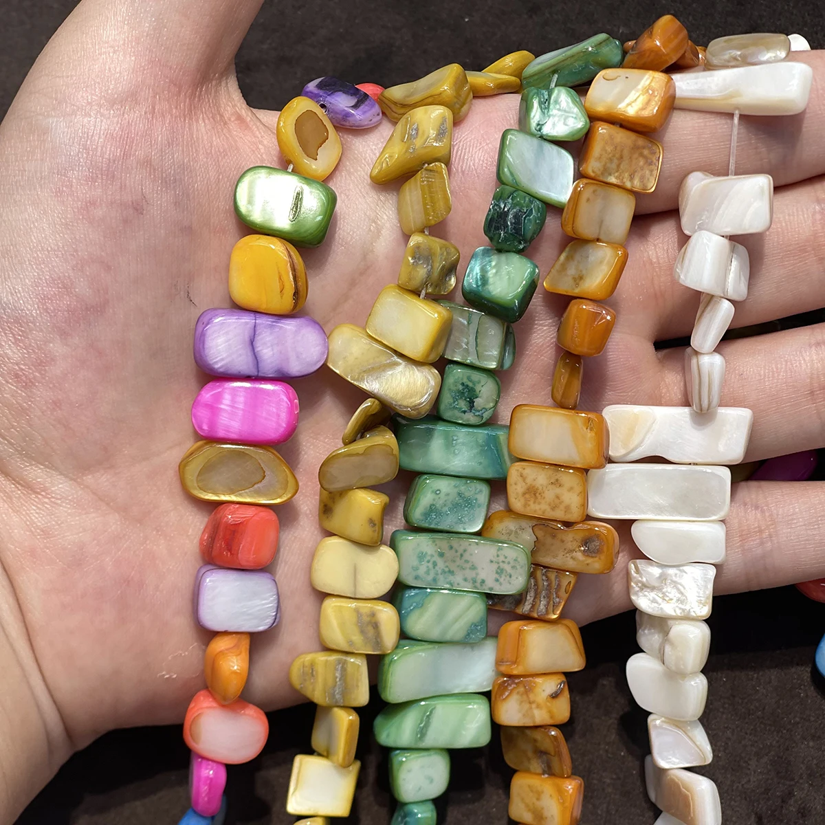 Natural Freshwater Shell Beads String Fashion Irregular Rubble Shell Beads for Jewelry Making DIY Necklace Accessories Strand