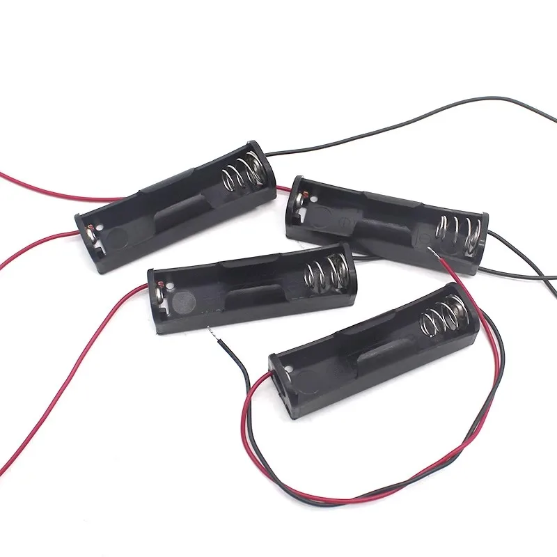 

10pcs 1 section 14500 battery box 3.7V lithium battery storage box DIY toy No. 5 power box without lid or switch