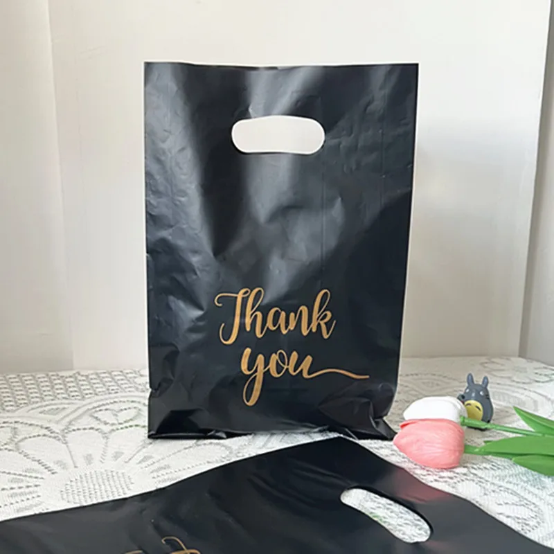 1pcs Thank You Bag Gift Plastic Shopping Bag Tote Bag 20*30cm Gitf Bag Birthday Wedding Party Favors Candy Cookie Wrappers