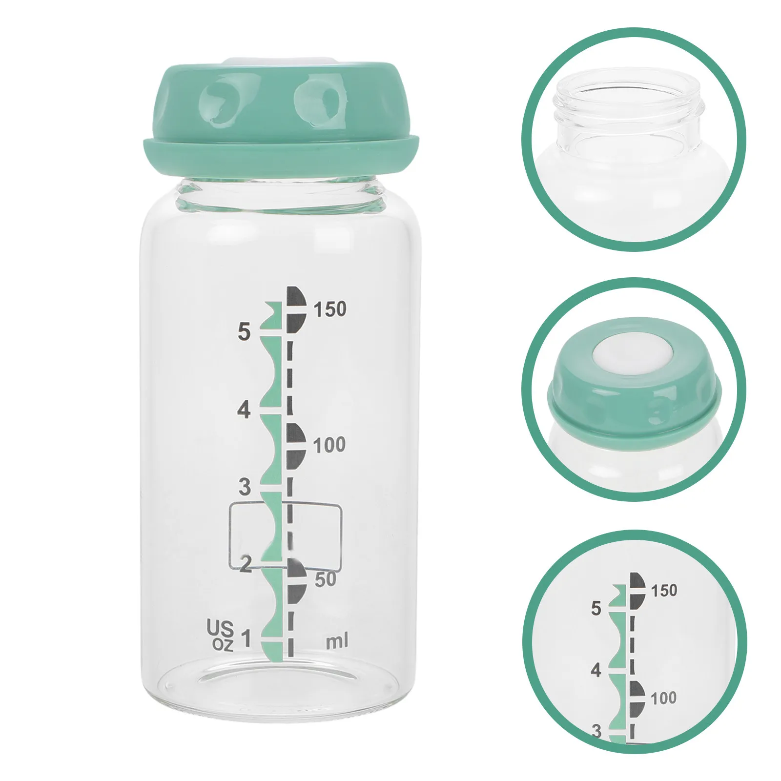 

2Pcs Glass Breastmilk Storage Bottles Wide Mouth Milk Storage Containers Breastfeeding Milk Collection Bottles Refrigerator Safe