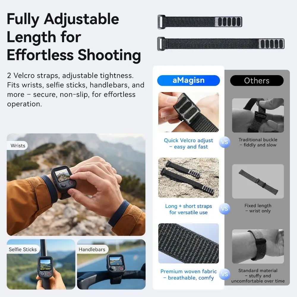Silicone Case with Wrist Strap Mount Stable Adjustable Viewfinder Remote Control Cover for DJI Osmo Pocket 4P FrameTap