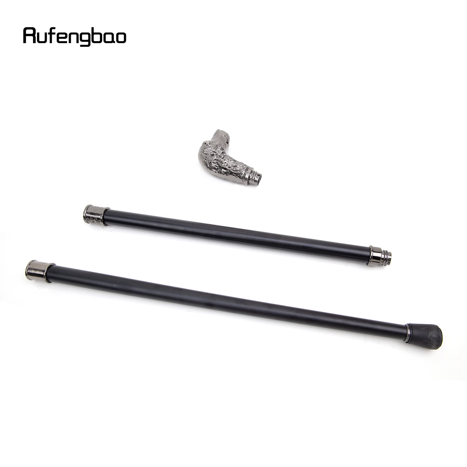 Şerit sadık köpek kafası yürüme bastonu moda dekoratif baston beyefendi zarif Cosplay Cane topuzu cro93 93cm