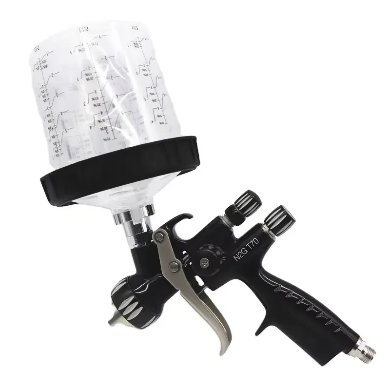 Manual Air Spray with Plastic Tank LVLP Paint Sprayer for Water-Based Paint and Varnish with Adapter