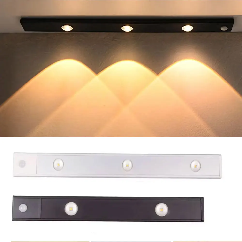 STONEGO Rechargeable LED Body Sensor Light, Wireless Wardrobe Light for Home, Wine Cabinet, Cupboard, and Shoe Cabinet Lighting