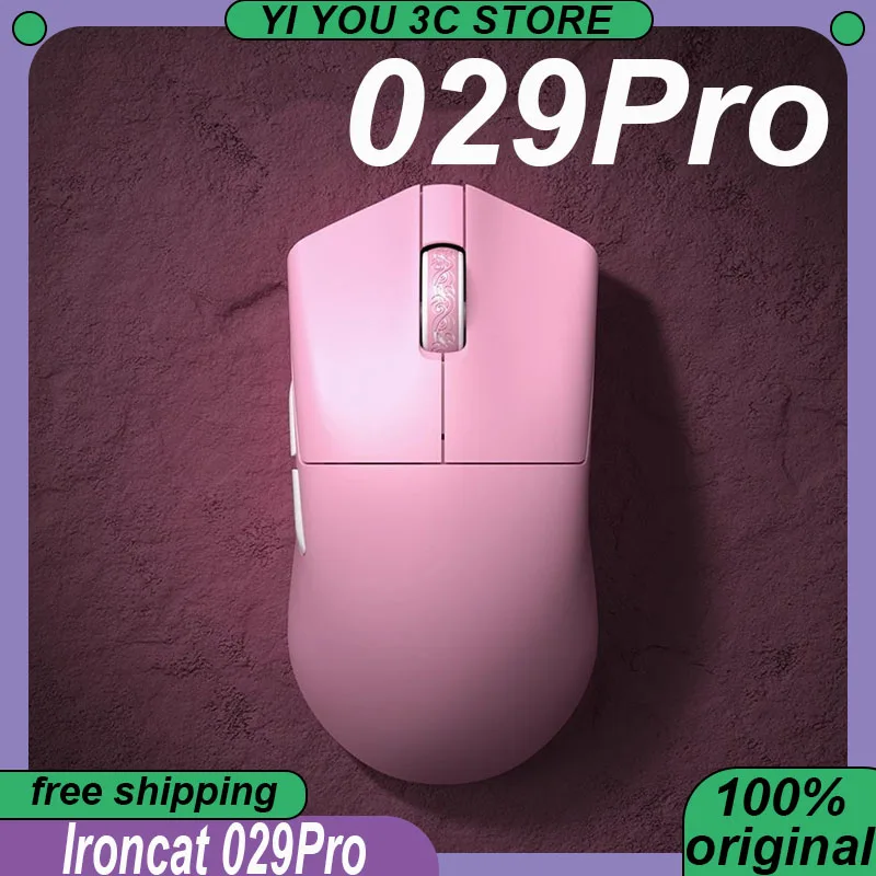 

Киберспортивная мышь Ironcat 029Pro, беспроводная, трехрежимная, легкая, 8K, 500 мАч, PAW3950ES-KING, прокладка для ПК, ноутбука, игровые офисные мыши 029 Pro